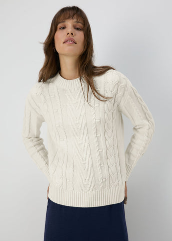 Cream Cable Knit Jumper  F275529