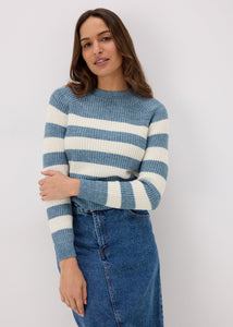 Blue Stripe Knitted Jumper  F275533