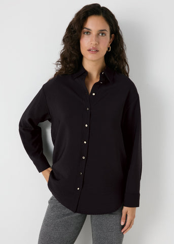 Et Vous Black Airflow Shirt  F348201