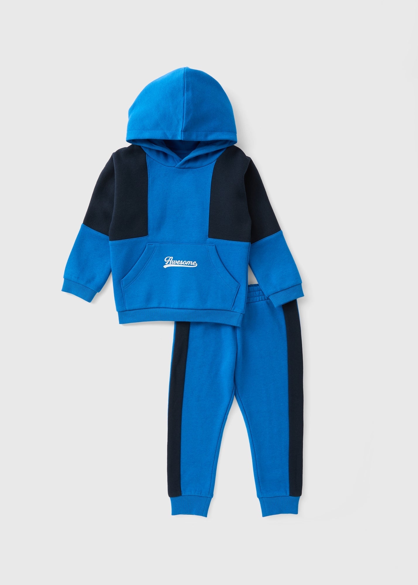 Boys Blue Hoodie & Jogging Bottom Set (1-7yrs)  B369251