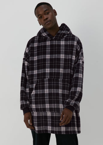 Black Check Snuggle Hoodie  M251225