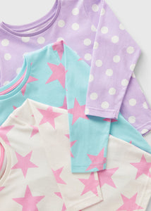 3 Pack Girls Multicolour Star Pyjamas (1-7yrs)  C173026