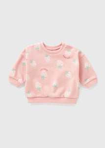 Baby Pink Strawberry Sweatshirt (Newborn-23mths)  C321073