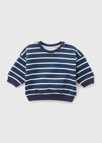 Baby Navy Striped Sweatshirt (Newborn-23mths)  C321074