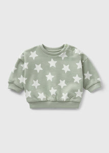 Baby Sage Star Print Sweatshirt (Newborn-23mths)  C321075