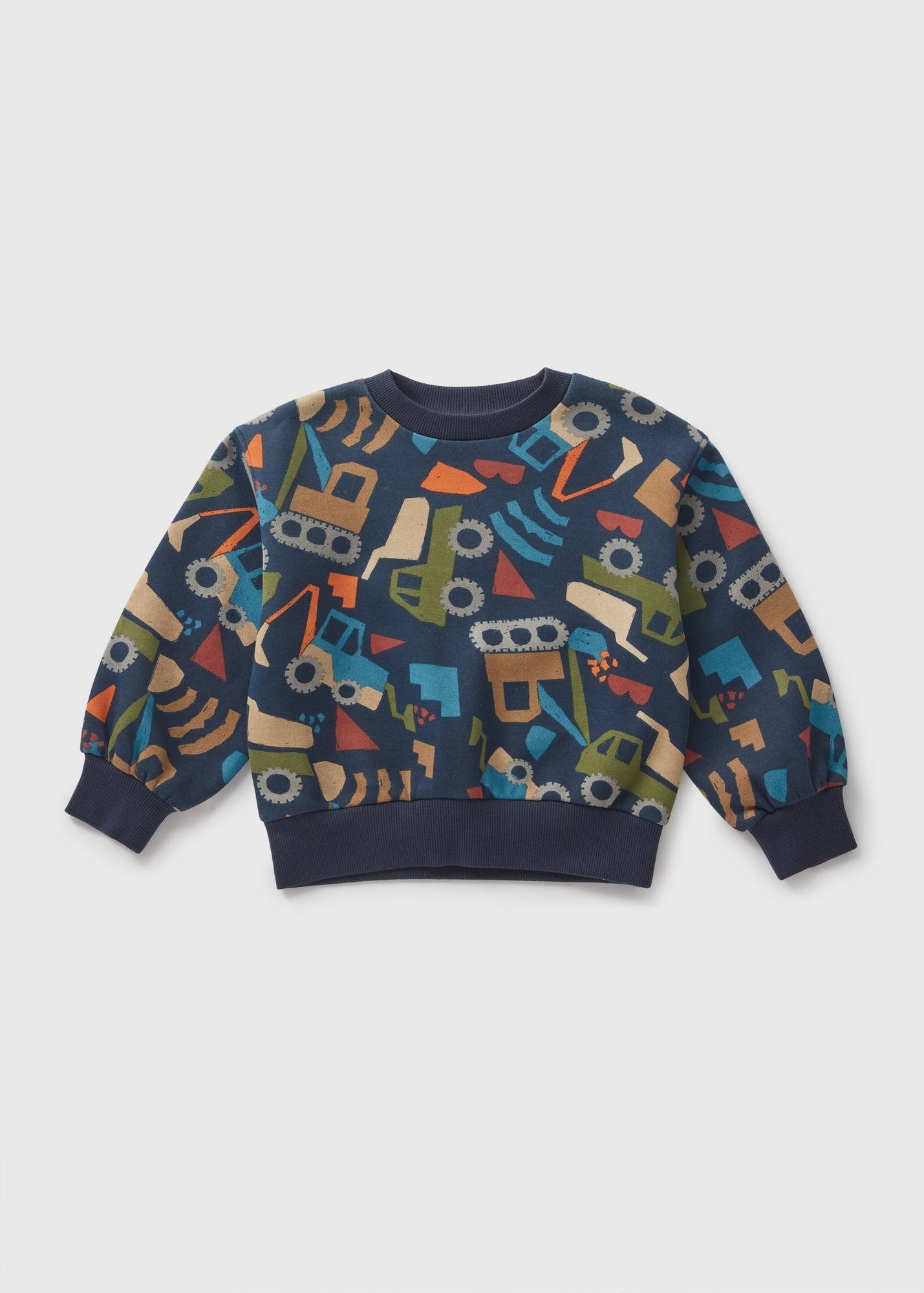 Boys Navy Vehicle Sweatshirt (1-7yrs)  B369271