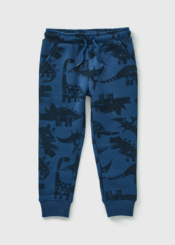 Boys Blue Dinosaur Jogging Bottoms (1-7yrs)  B369284