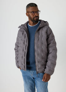 Grey Quilted Puffer Jacket  M207314