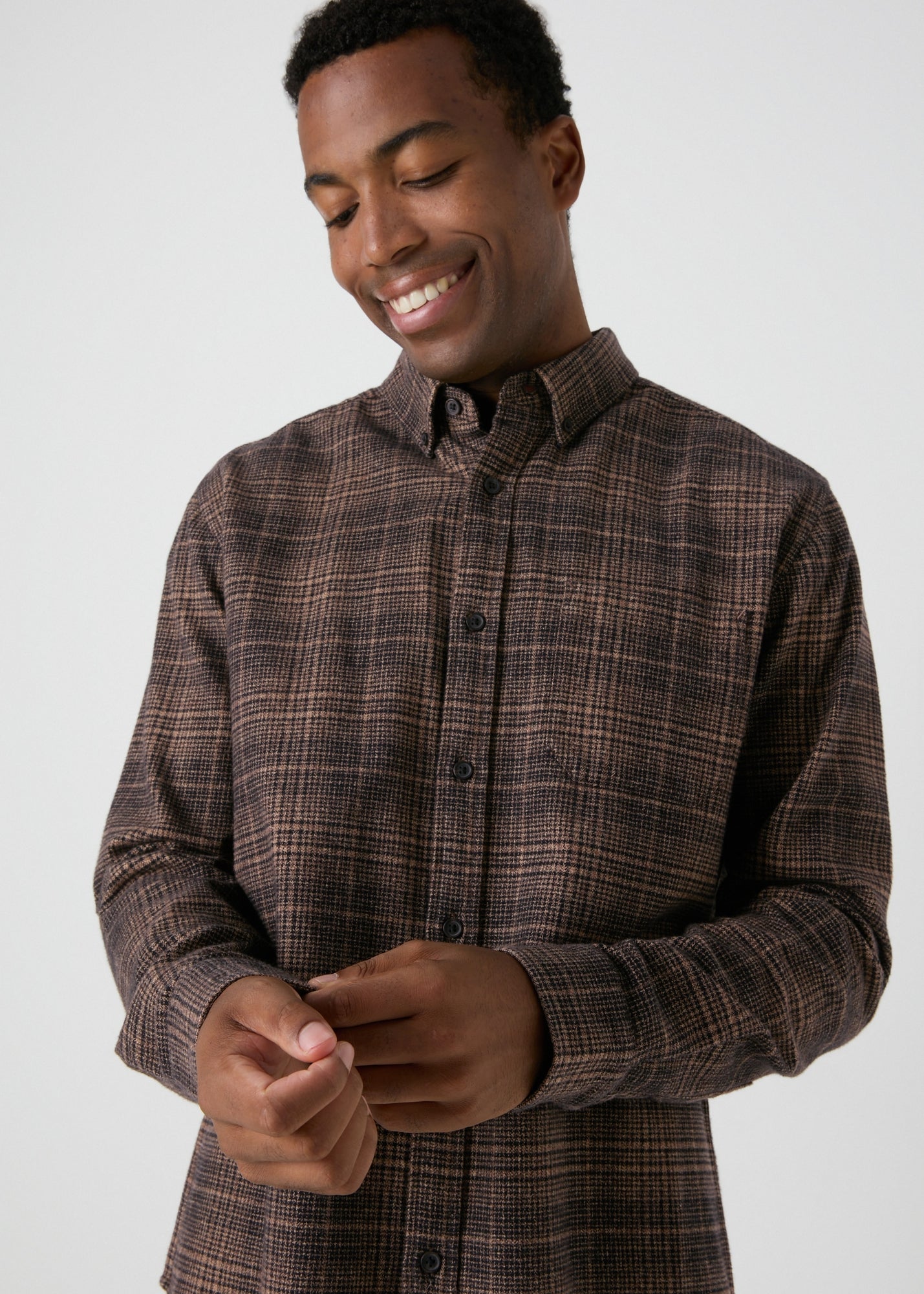 Brown Grindle Check Shirt  M437530