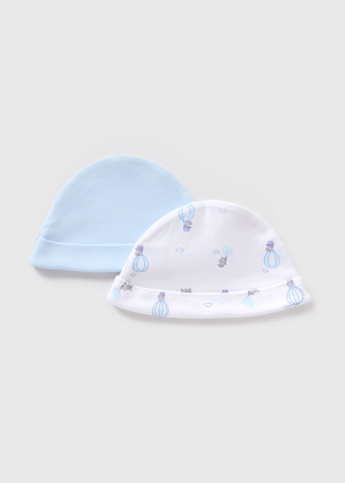 2 Pack Blue Balloon Baby Hats (Newborn-6mths)  C136427