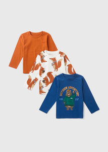 Boys 3 Pack Outdoor Adventure T-Shirts (1-7yrs)  B369314