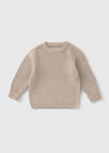 Girls Oatmeal Knitted Jumper (1-7yrs)  C251665