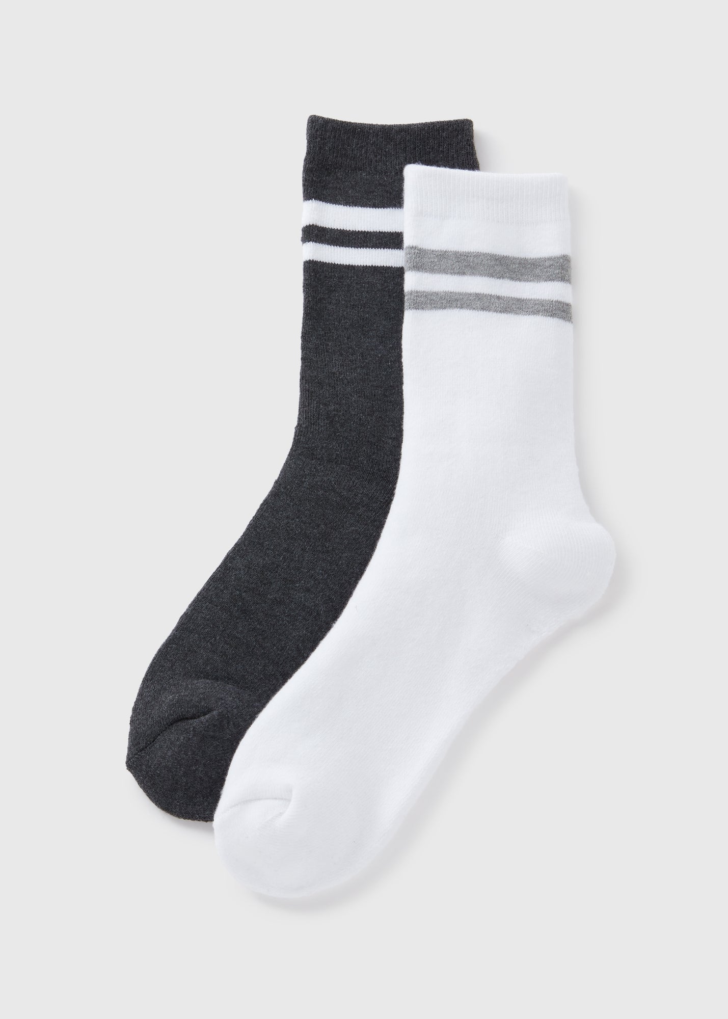 2 Pack Grey Stripe Thermal Socks  F473441