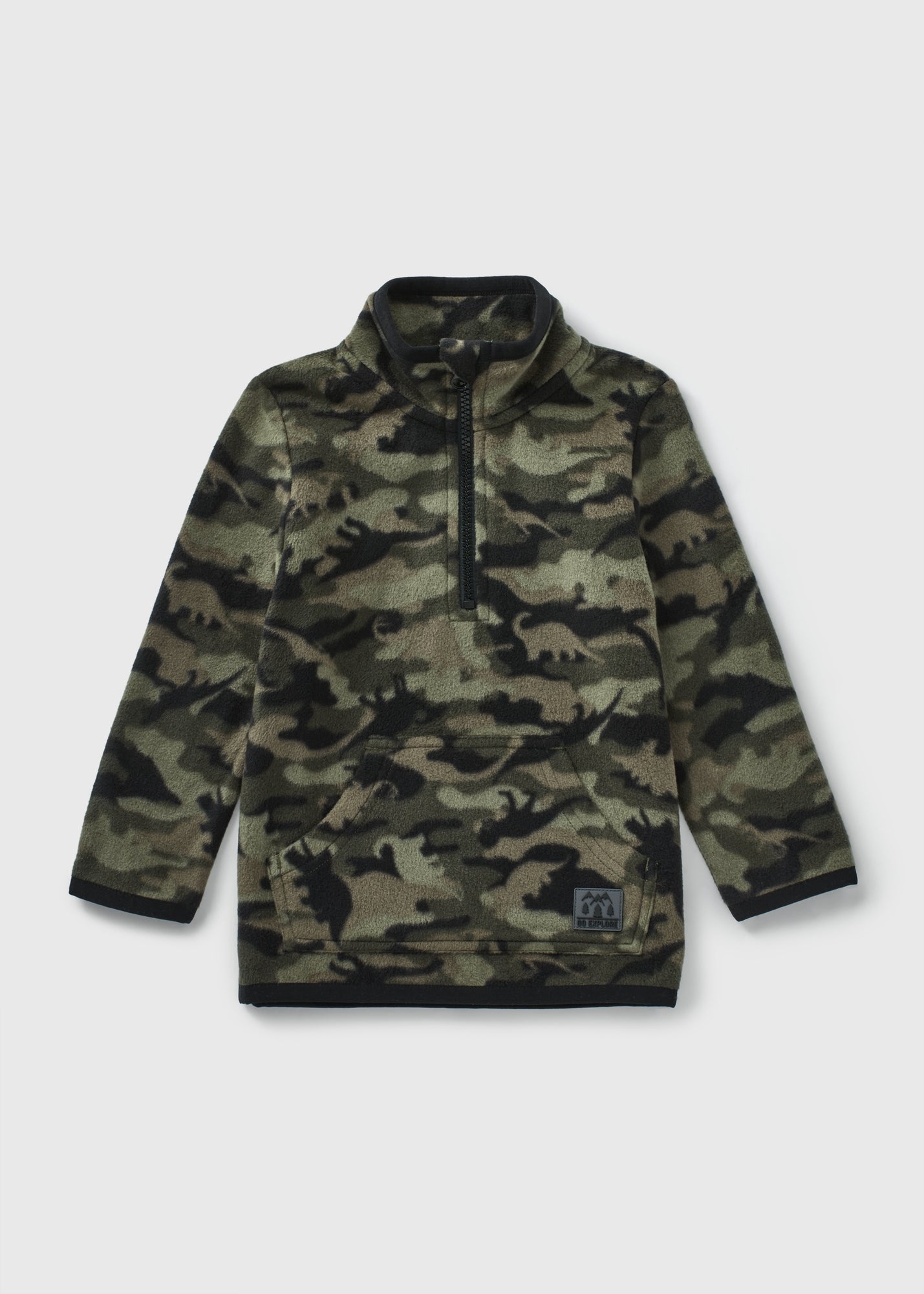 Boys Green Camouflage 1/2 Zip Fleece (1-7yrs)  B369332