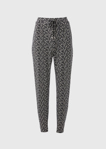 Black Printed Harem Trousers  F512897