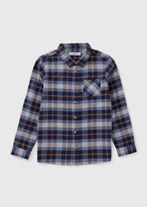 Boy Navy Check Shirt (7-15yrs)  B157802