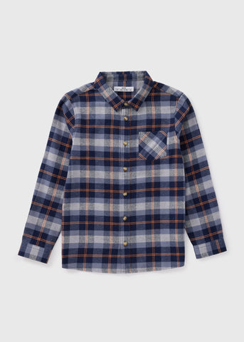 Boy Navy Check Shirt (7-15yrs)  B157803