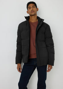 Black Mid Length Puffer Jacket  M207457