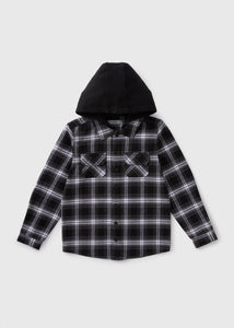 Boys Black Check Shacket (7-15yrs)  B157845