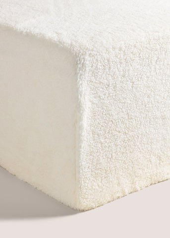 Cream Teddy Fleece Bed Sheet  M238239