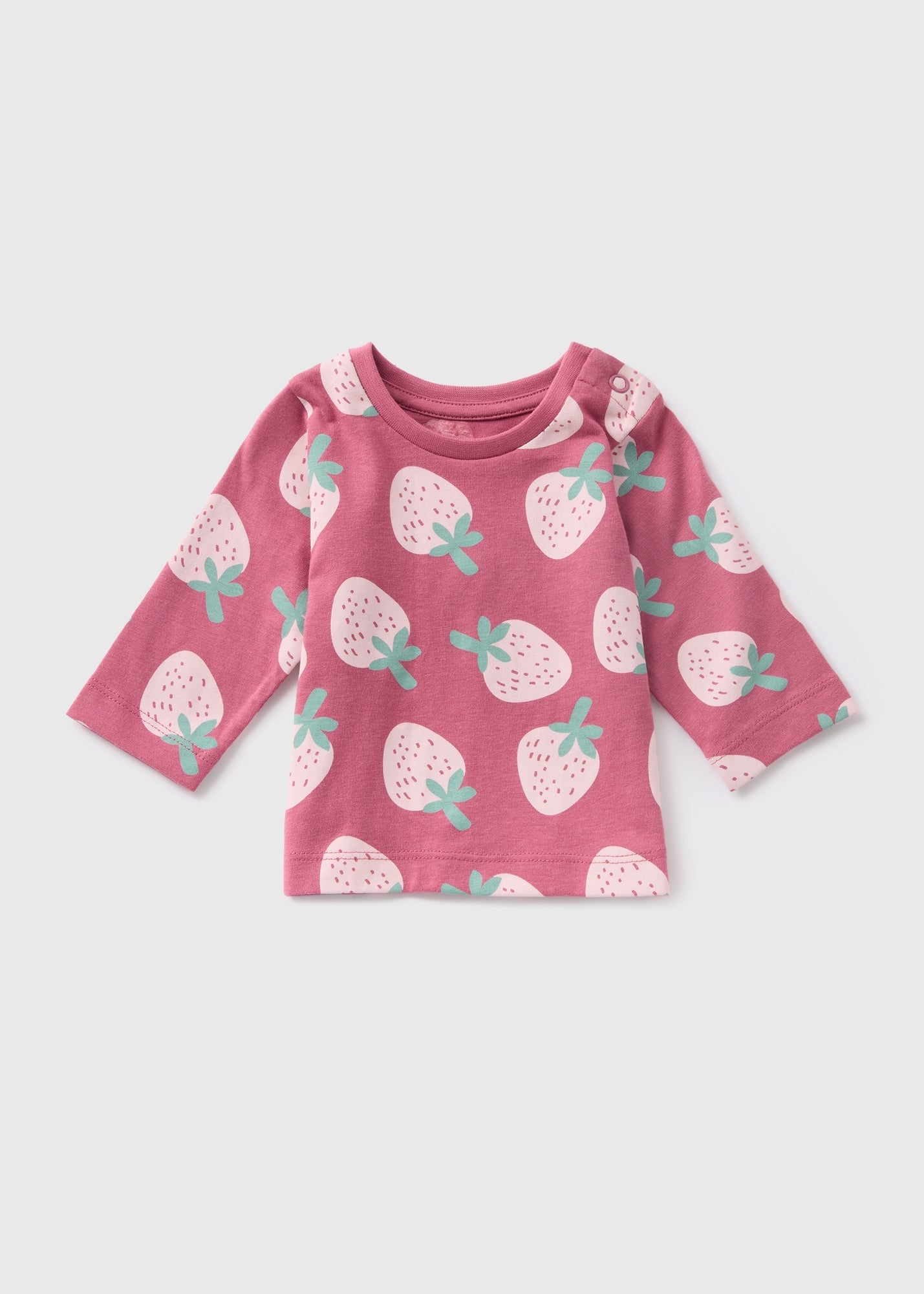 Baby Pink Strawberry Print T-Shirt (Newborn-23mths)  C321100