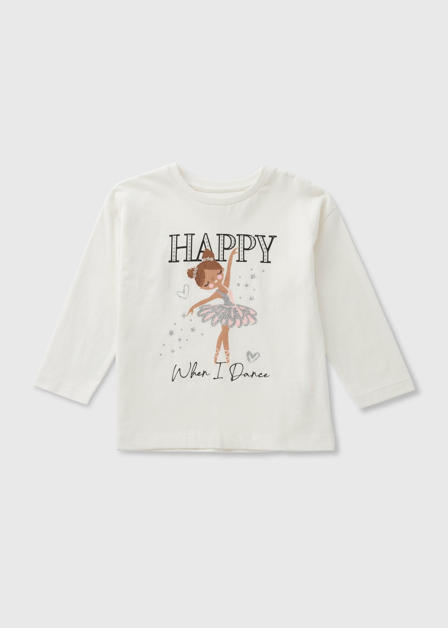 Cream Ballerina Long Sleeve T-Shirt (1-7yrs)  C251852