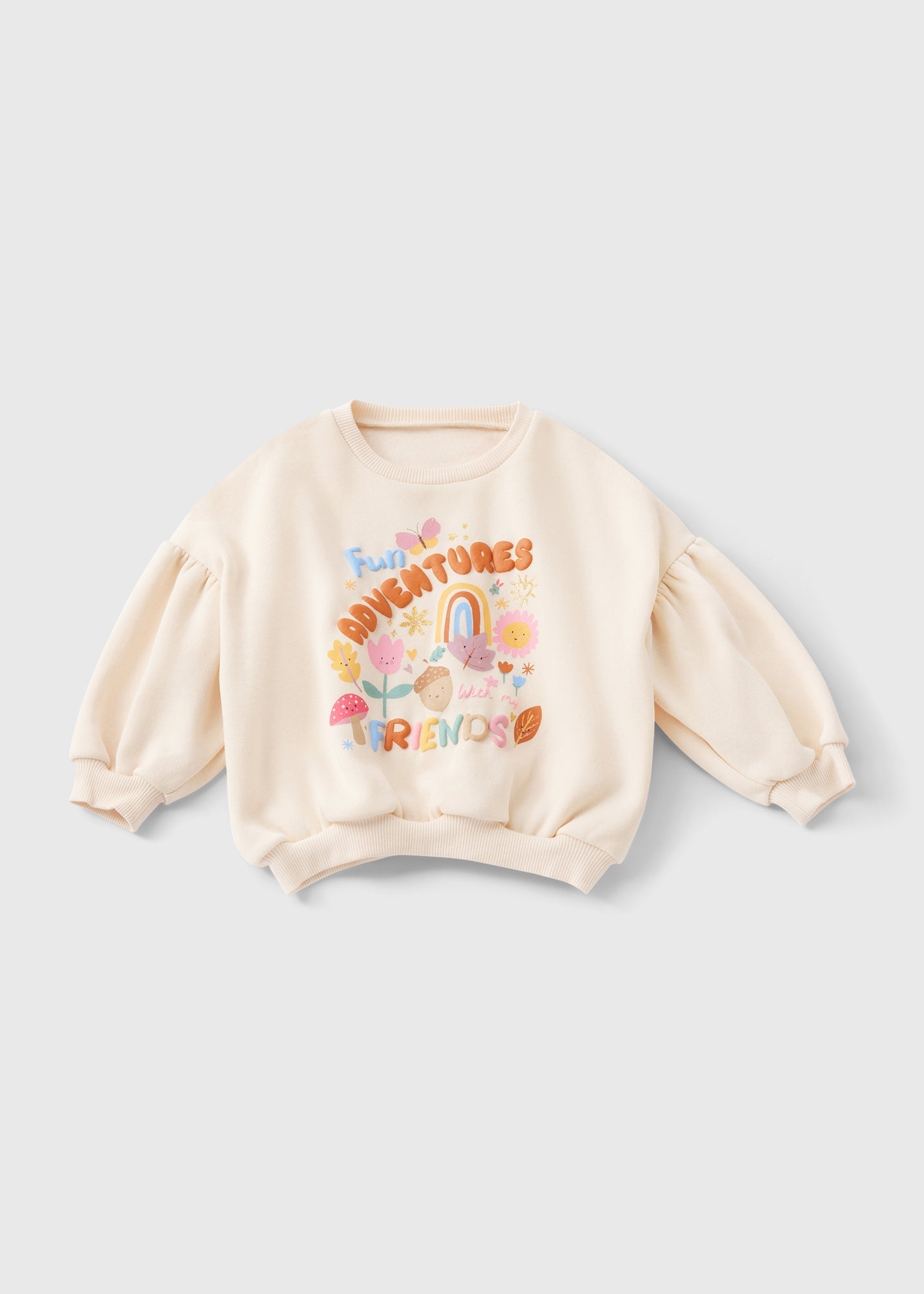 Girls Cream Adventure Sweatshirt (1-7yrs)  C251862