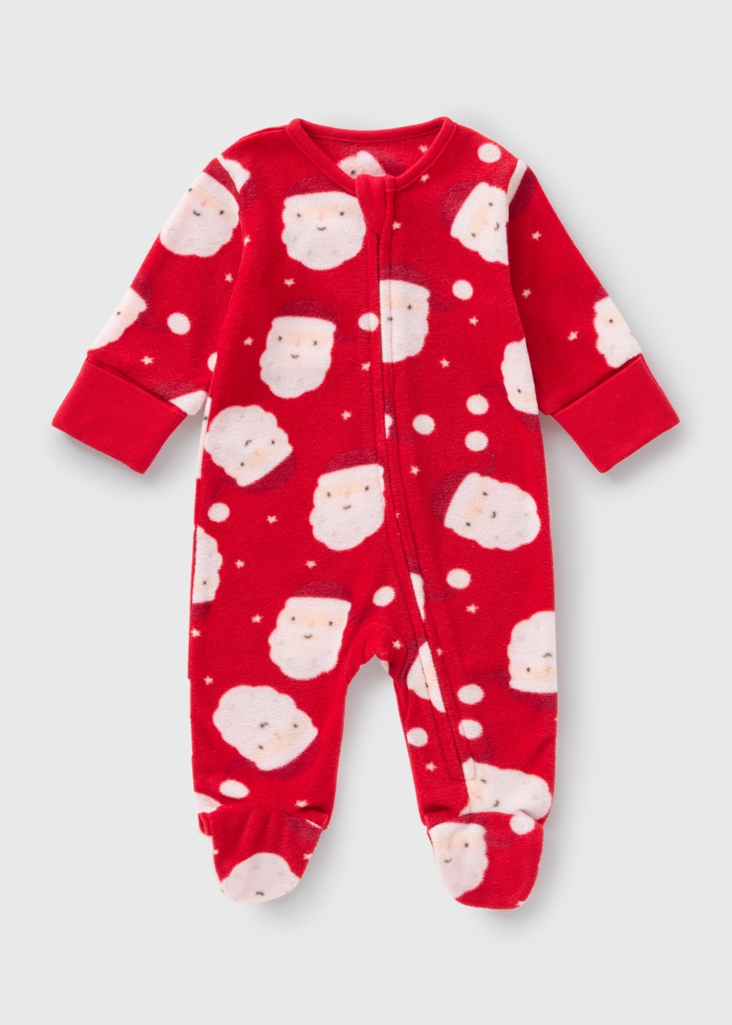 Baby Red Santa Fleece Sleepsuit (Newborn-18mths)  C136448