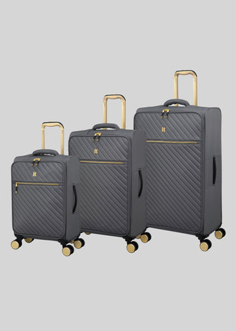 IT Luggage Grey Desirable Soft Suitcase  M472782