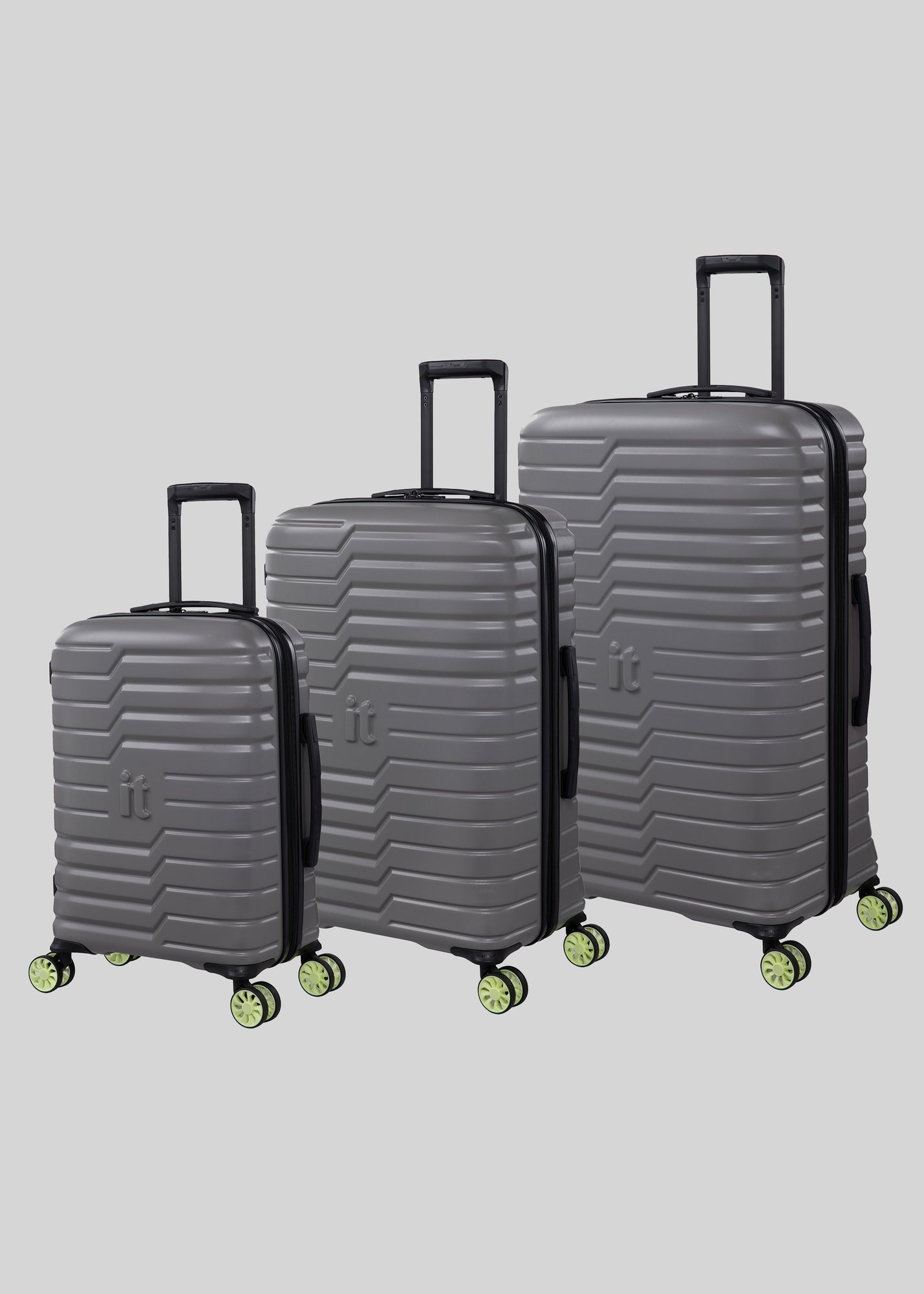 IT Luggage Grey Hard-shell Suitcase  M472803