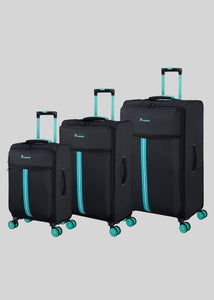 IT Luggage Black Soft Suitcase  M472810