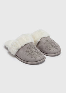 Wondrous Stone Snowflake Mule Slippers  F467288