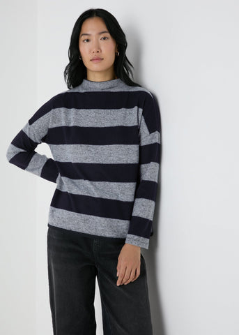 Grey Stripe Soft Touch Jumper  F467311