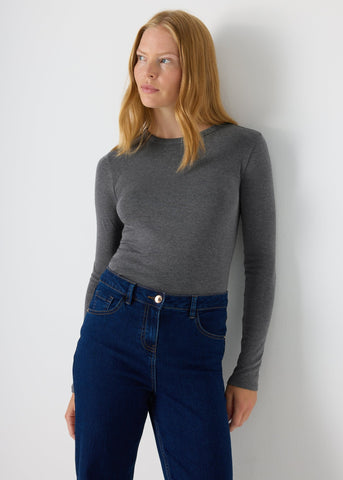 Charcoal Long Sleeve Top  F467320