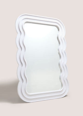 Large White Wavy Mirror M698712