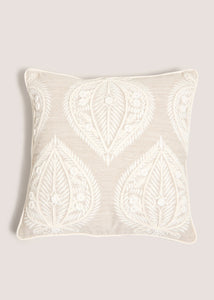 EMBELLISHED LEAF CUSHION M494174