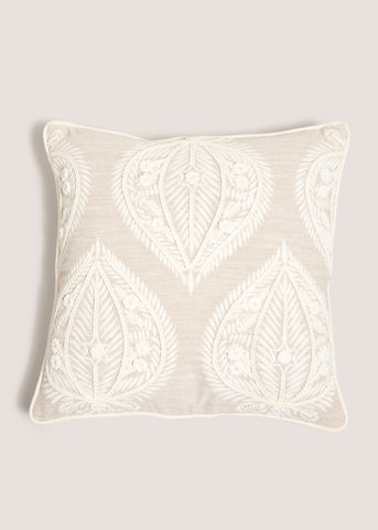 EMBELLISHED LEAF CUSHION M494174