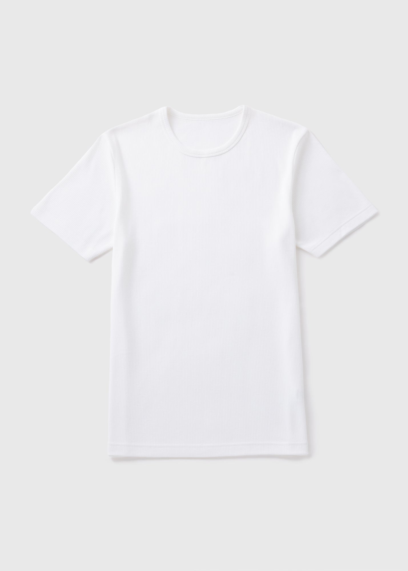 White Ribbed Thermal T-Shirt  M213104