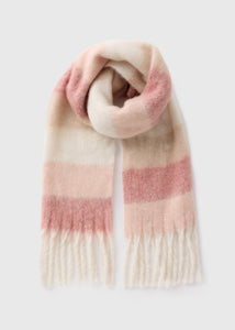 Pink Stripe Brushed Scarf  F441986