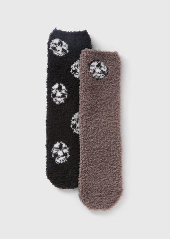 2PK FOOTBALL FLUFFY SOCKS B300421