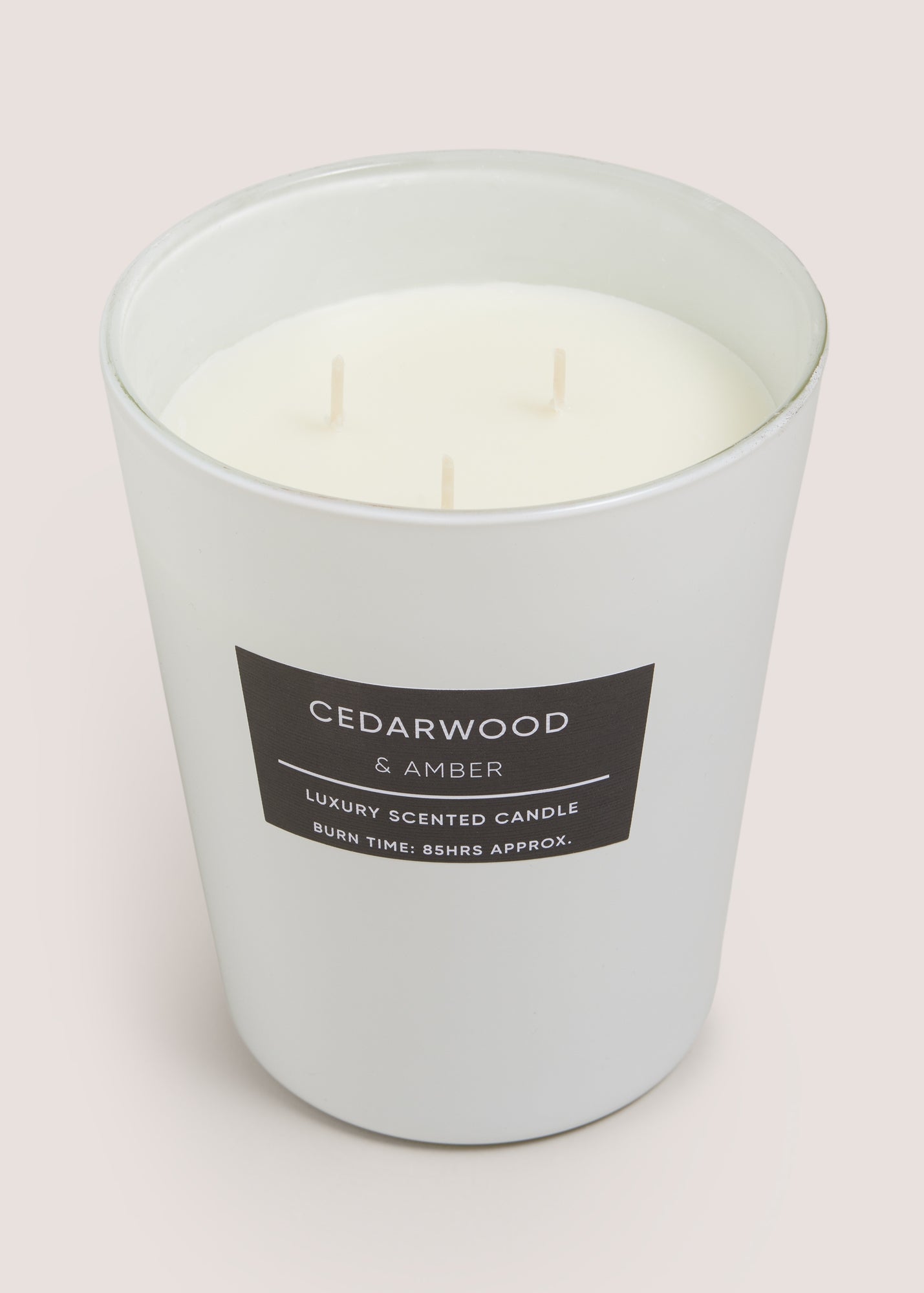 Amber & Cedarwood Elegance Large Candle White M698757