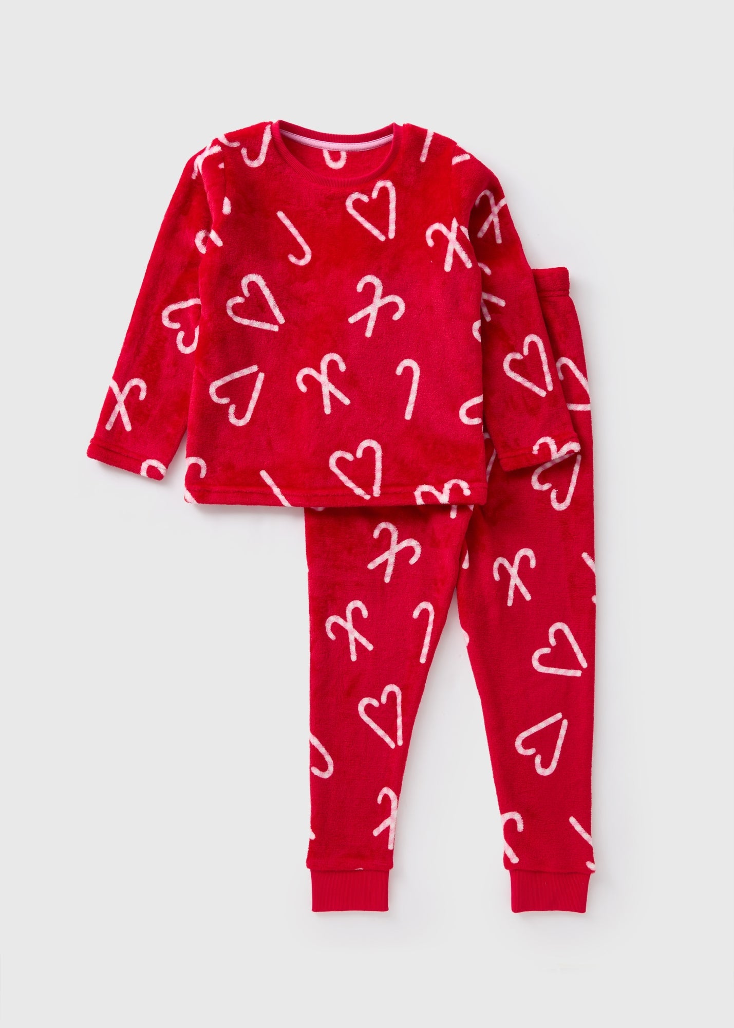 Kids Red Candy Cane Pyjama Set (7-13yrs)  G112763