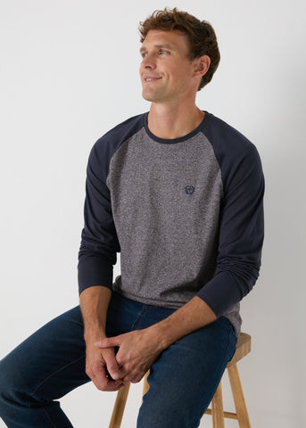 Navy Raglan Long Sleeve Top  M437613