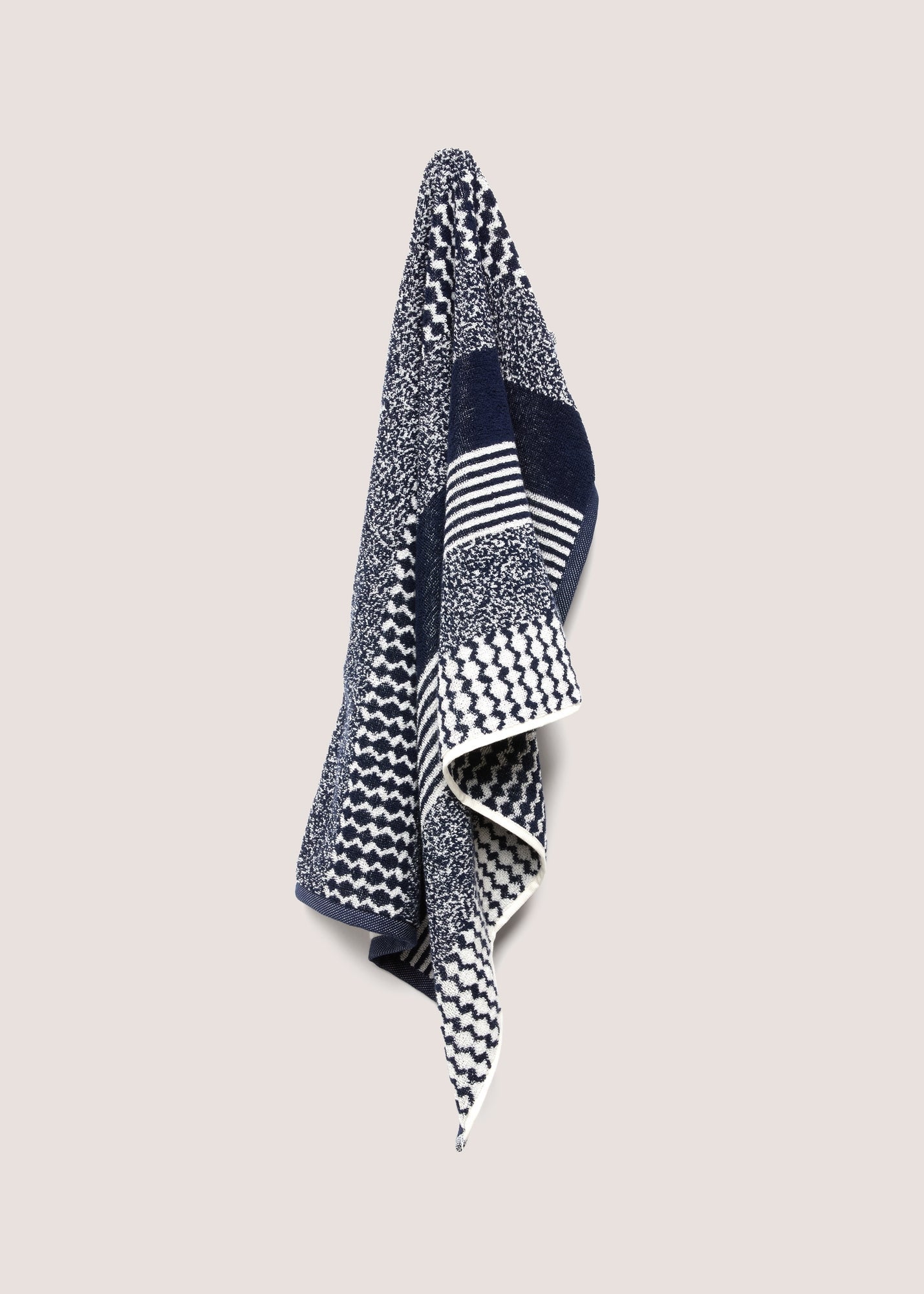 Navy Stripe Patterned Towel  M207603