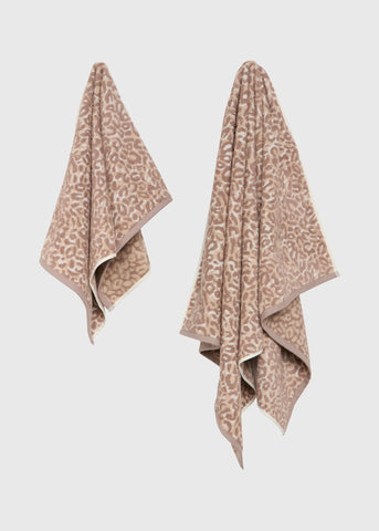 Beige Leopard Print Towel  M207606
