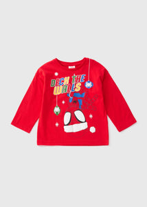 Marvel Kids Red Spiderman Christmas T-Shirt (1-7yrs)  C294930