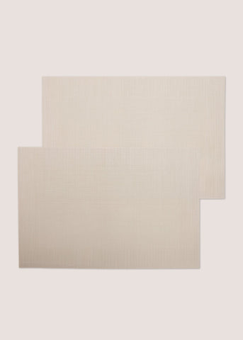2 Pack Neutral Textured Placemats Natural M485477