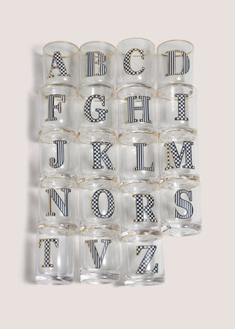 Mono Check Alphabet Glasses  M485494