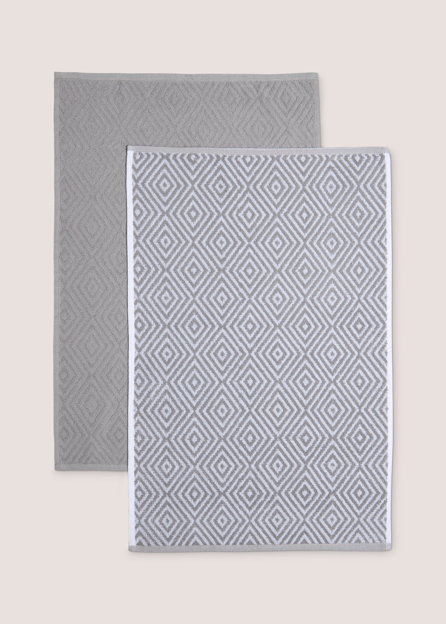 2 Pack Grey Geometric Tea Towels M485496