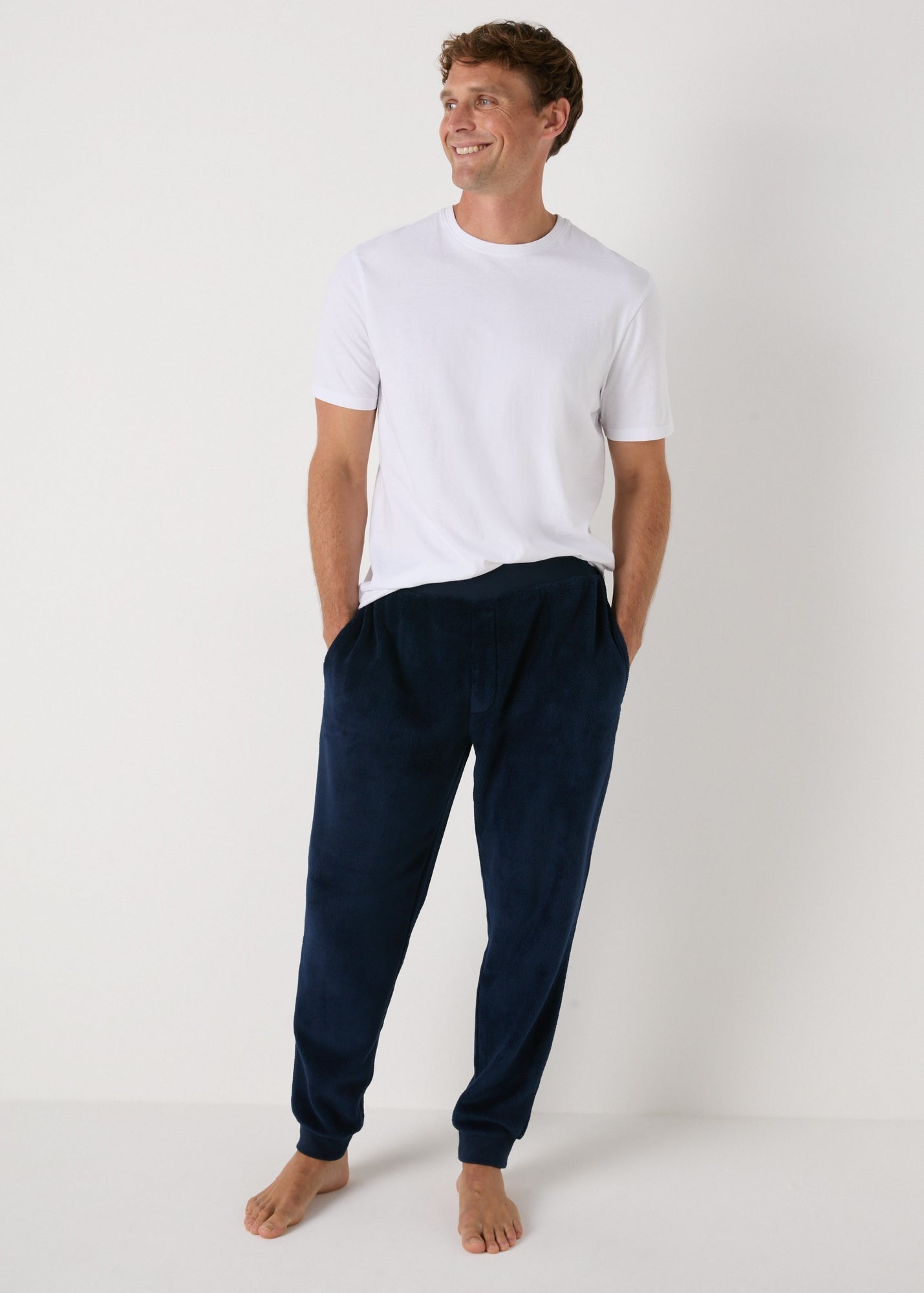 Navy Fleece Pyjama Bottoms  M251252